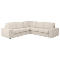 KIVIK corner sofa, 4-seat, Gunnared beige, 257x83x95 cm