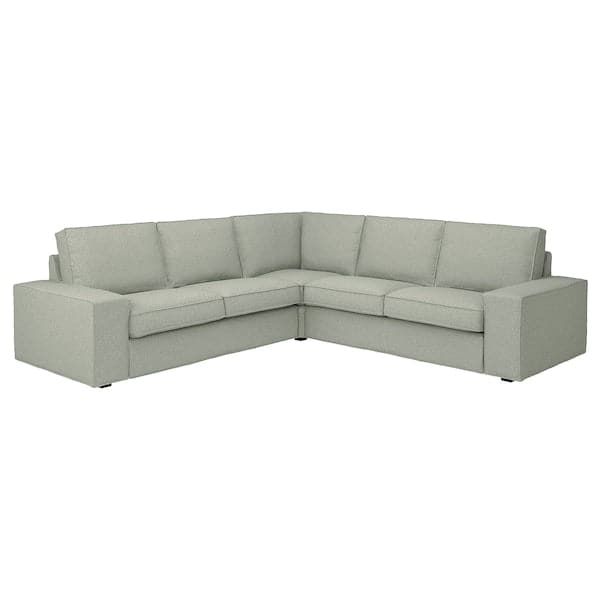 KIVIK - 4-seater corner sofa, Gunnared light green , - best price from Maltashopper.com 59484736
