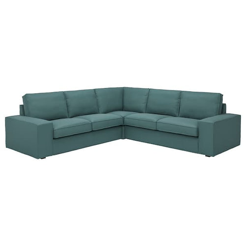 KIVIK 4-seat corner sofa, Kelinge gray-turquoise ,