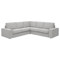 KIVIK - 4 seater corner sofa, Tallmyra white/black , - best price from Maltashopper.com 09484729