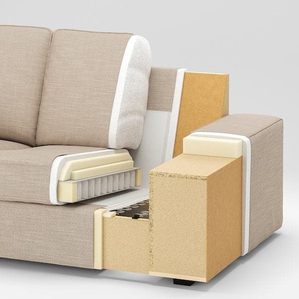 KIVIK - 4 seater corner sofa, Tallmyra white/black , - best price from Maltashopper.com 09484729