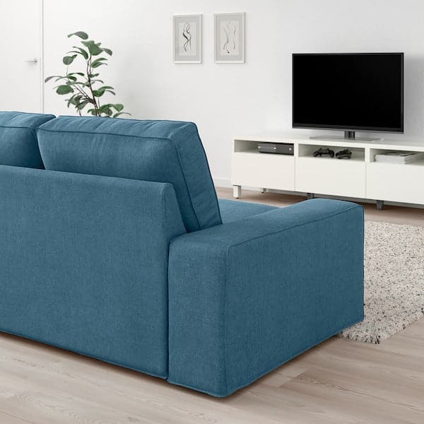 KIVIK - 4 seater corner sofa, Tallmyra blue , - best price from Maltashopper.com 29484733