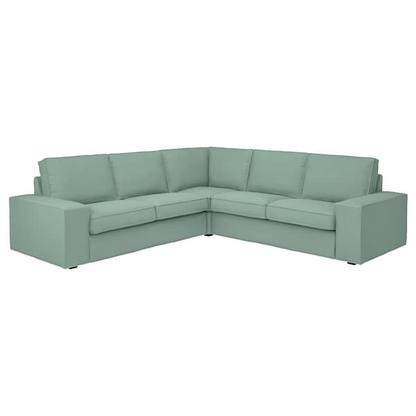 KIVIK - 4-seater corner sofa, Tallmyra light green , - best price from Maltashopper.com 69484731