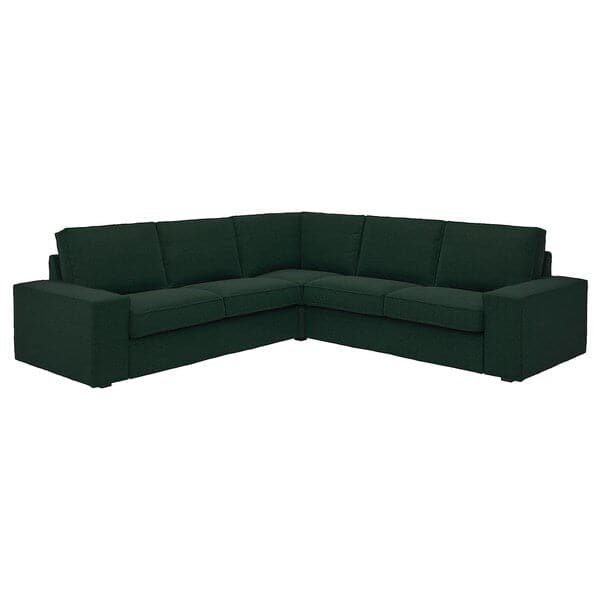 KIVIK - 4-seater corner sofa, Tallmyra dark green , - best price from Maltashopper.com 49484732