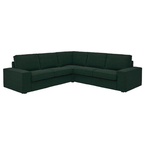 KIVIK - 4-seater corner sofa, Tallmyra dark green ,