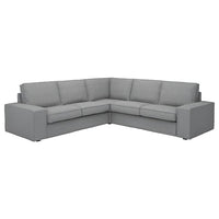 KIVIK corner sofa, 4-seat, Tibbleby beige/grey, 257x83x95 cm