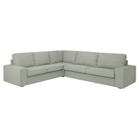 KIVIK - 5-seater corner sofa, Gunnared light green , - best price from Maltashopper.com 89484725