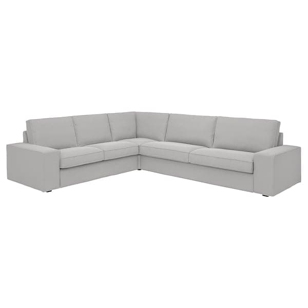 KIVIK - 5 seater corner sofa, Tallmyra white/black , - best price from Maltashopper.com 39484718