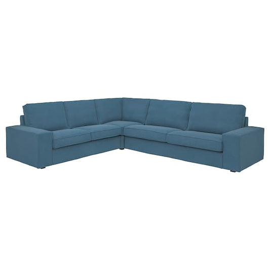 KIVIK - 5 seater corner sofa, Tallmyra blue , - best price from Maltashopper.com 59484722