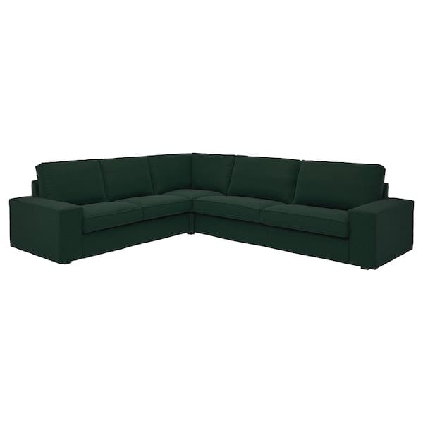 KIVIK - 5 seater corner sofa, Tallmyra dark green , - best price from Maltashopper.com 79484721