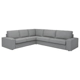KIVIK corner sofa, 5-seat, Tibbleby beige/grey, 24x83x95 cm