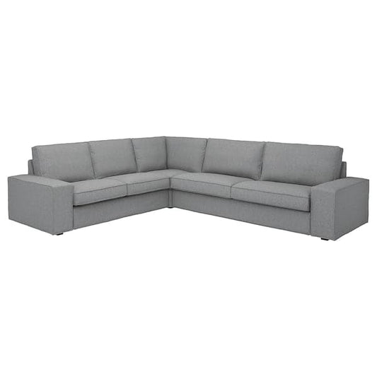 KIVIK 5-seat corner sofa, Tibbleby beige / gray , - best price from Maltashopper.com 39440475