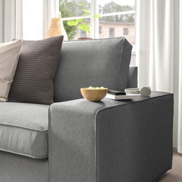 KIVIK 5-seat corner sofa, Tibbleby beige / gray , - best price from Maltashopper.com 39440475