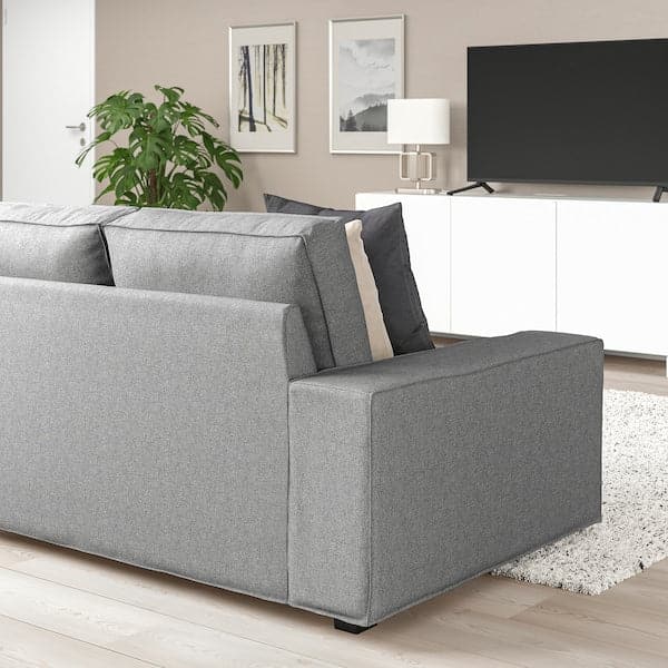 KIVIK 5-seat corner sofa, Tibbleby beige / gray , - best price from Maltashopper.com 39440475