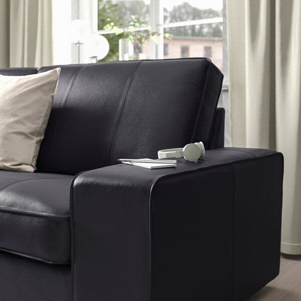 Ikea KIVIK Corner sofa, 6 seats, with black / Grann / Bomstad chaise-longue ,