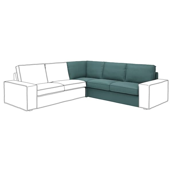 KIVIK Corner Modular Element, Kelinge grey-turquoise , - best price from Maltashopper.com 29443035