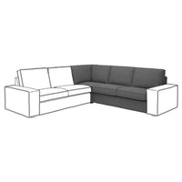 KIVIK corner section, Tallmyra medium grey, 234x83x94 cm