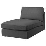 KIVIK cover for chaise longue, Tallmyra medium grey