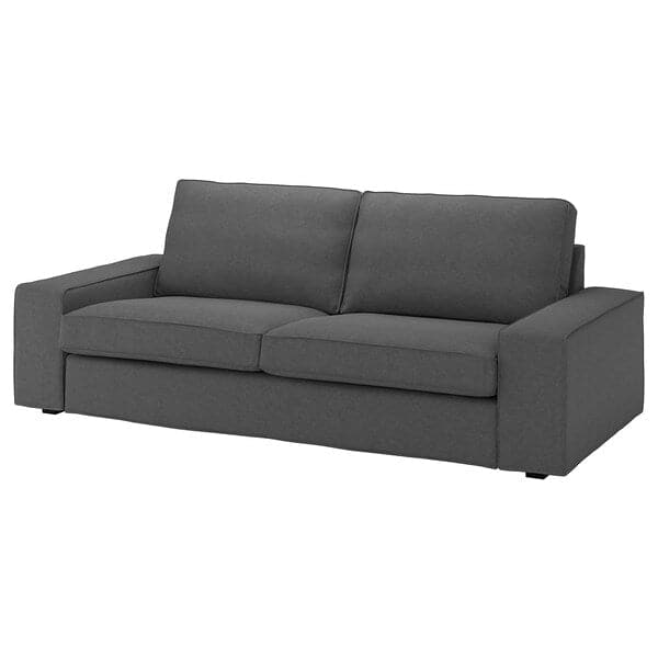 KIVIK - 3-seater sofa cover, Tallmyra smoke grey ,