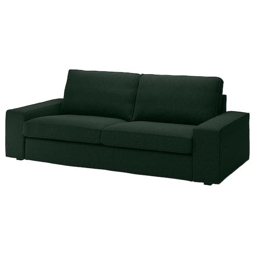 KIVIK - 3-seater sofa cover, Tallmyra dark green ,