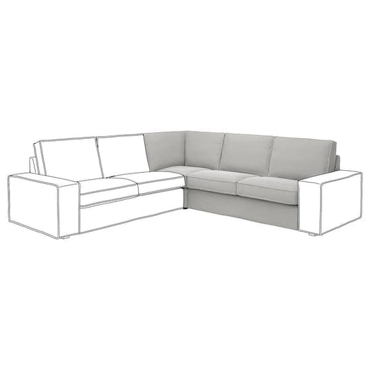 Ikea KIVIK - Lining for corner element, Tallmyra white/black ,