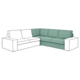 KIVIK cover for corner section, Tallmyra light green