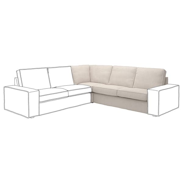 Ikea KIVIK - Lining for corner element, Tresund light beige