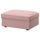 KIVIK cover for footstool with storage, Gunnared light brown-pink