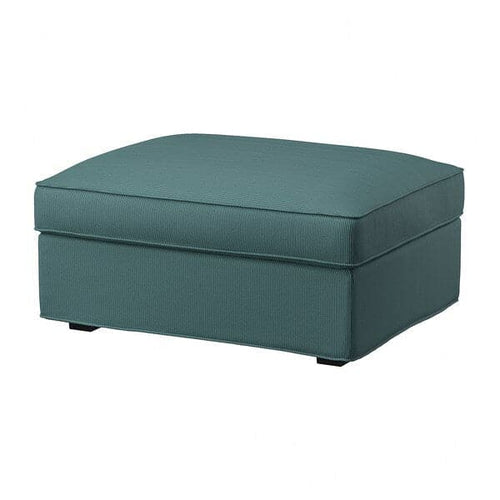 KIVIK Cover for footstool with storage Kelinge greyturquoise ,
