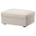 KIVIK cover for footstool with storage, Tresund light beige