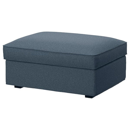KIVIK - Footstool with storage, Gunnared blue ,