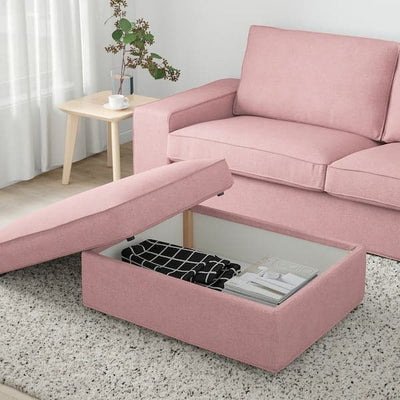 KIVIK - Footstool with storage, Gunnared light brown-pink , - best price from Maltashopper.com 19484795