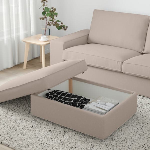 Ikea KIVIK - Footstool with storage, Tallmyra beige ,