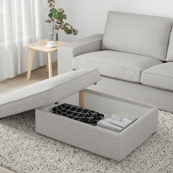 KIVIK - Footstool with storage, Tallmyra white/black , - best price from Maltashopper.com 79484801