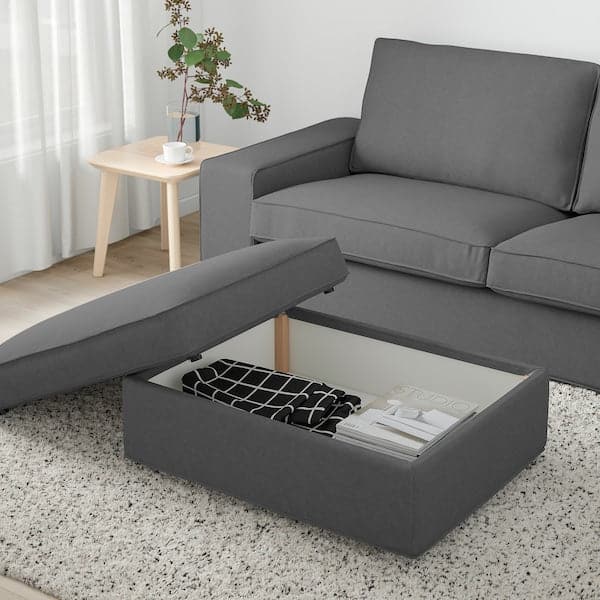 Ikea KIVIK - Footstool with storage, Tallmyra smoke grey ,