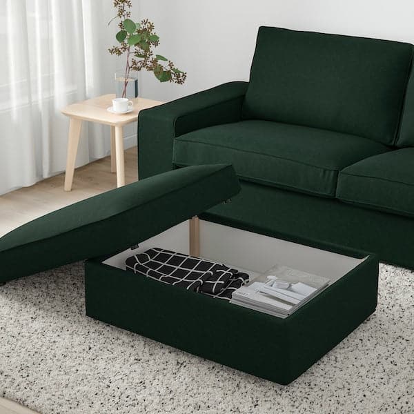 Ikea KIVIK - Footstool with storage, Tallmyra dark green ,
