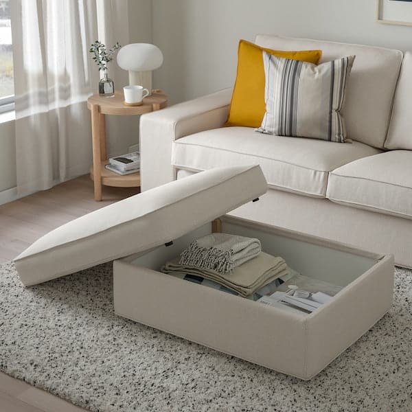 KIVIK - Footstool with storage, Tresund light beige , - best price from Maltashopper.com 59482898