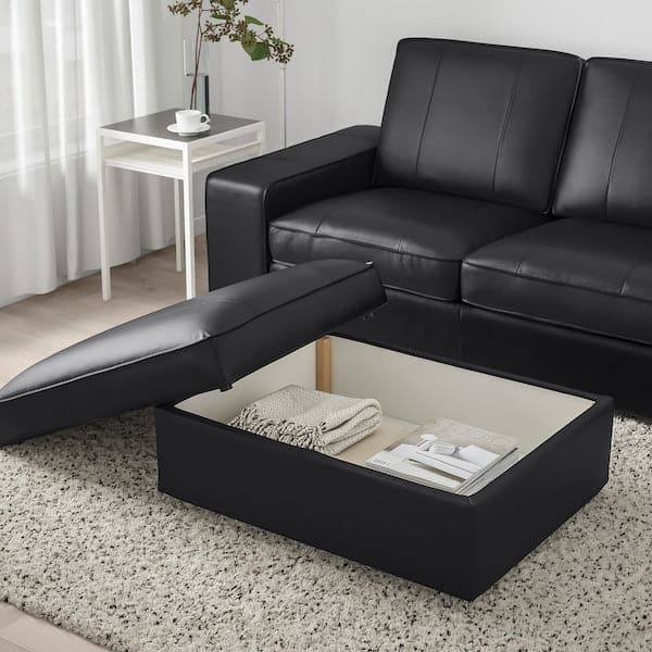 KIVIK Footstool Grann/Bomstad black , - best price from Maltashopper.com 00519506