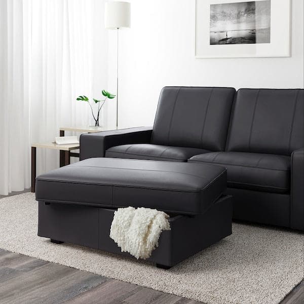 KIVIK Footstool Grann/Bomstad black , - best price from Maltashopper.com 00519506