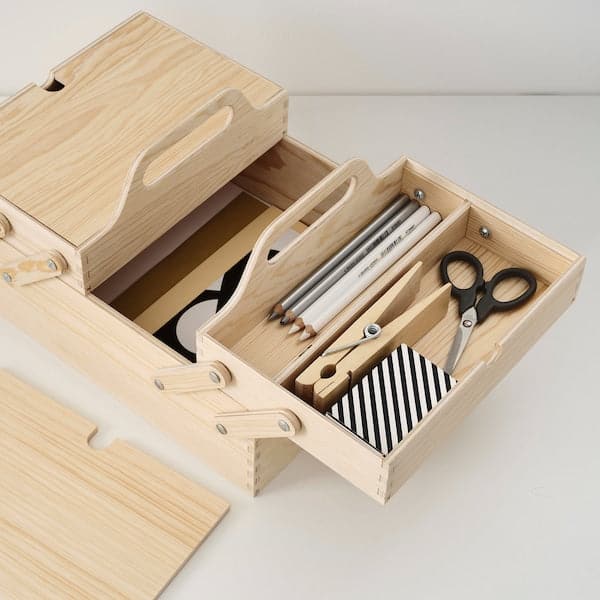 Ikea KLÄMMEMACKA - Desk organiser, natural plywood, 35x22 cm