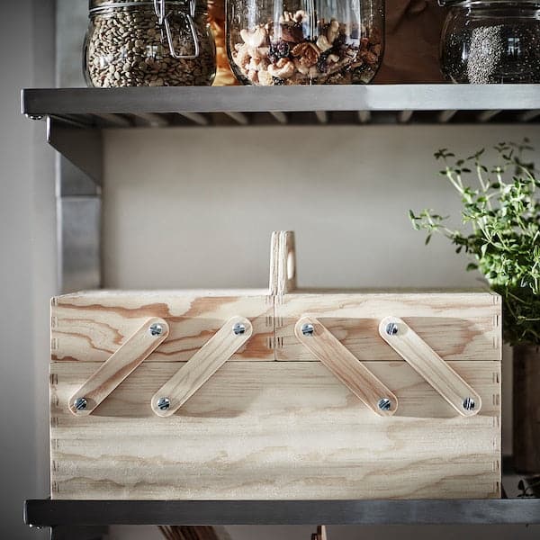 Ikea KLÄMMEMACKA - Desk organiser, natural plywood, 35x22 cm