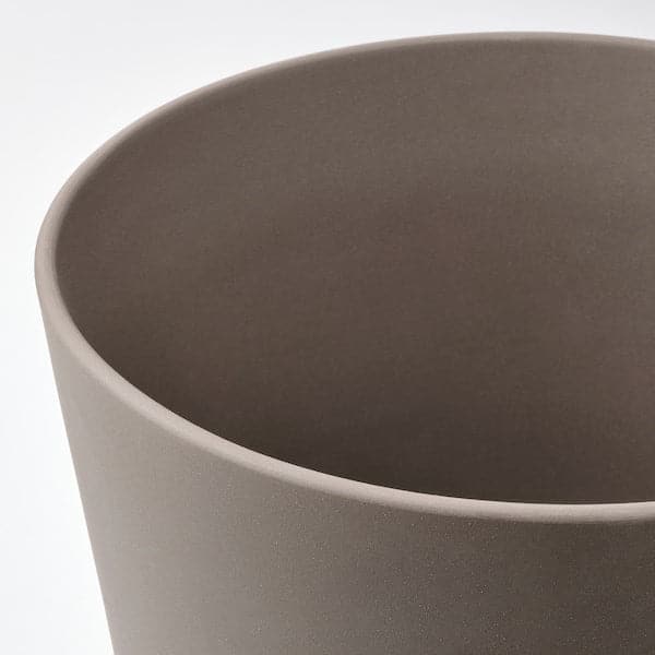 KLARBÄR - Vase with saucer, indoor/outdoor dove-grey, 19 cm , - best price from Maltashopper.com 00510822