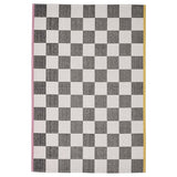 KLASSRUM rug, flatwoven, white/black, 133x195 cm