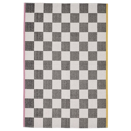 Ikea KLASSRUM - Carpet, flatweave, white/black, , 133x195 cm
