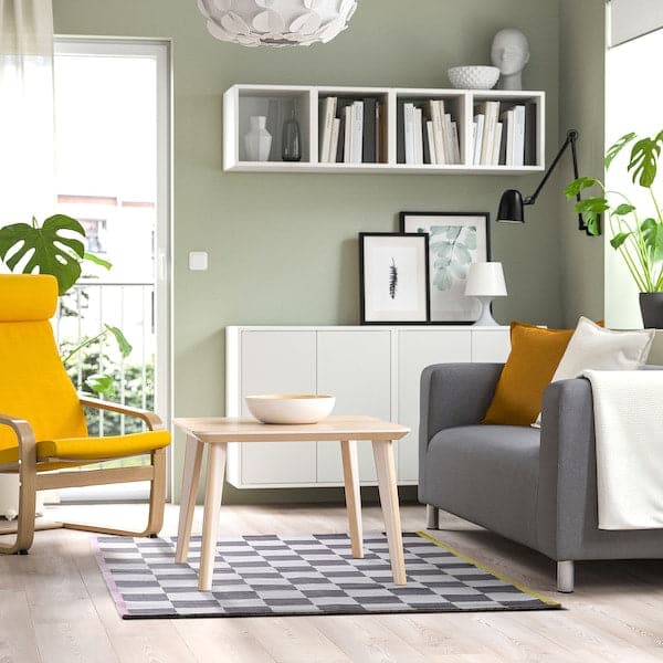 Ikea KLASSRUM - Carpet, flatweave, white/black, , 133x195 cm