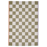 KLASSRUM rug, flatwoven, white/green, 133x195 cm