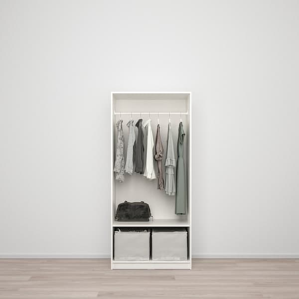 Ikea KLEPPSTAD - Wardrobe with 2 doors, white, 79x176 cm