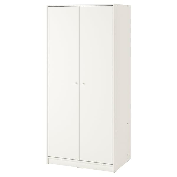 Ikea KLEPPSTAD - Wardrobe with 2 doors, white, 79x176 cm