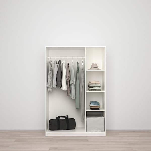 Ikea KLEPPSTAD - Wardrobe with 3 doors, white, 117x176 cm