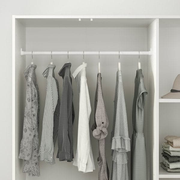 Ikea KLEPPSTAD - Wardrobe with 3 doors, white, 117x176 cm